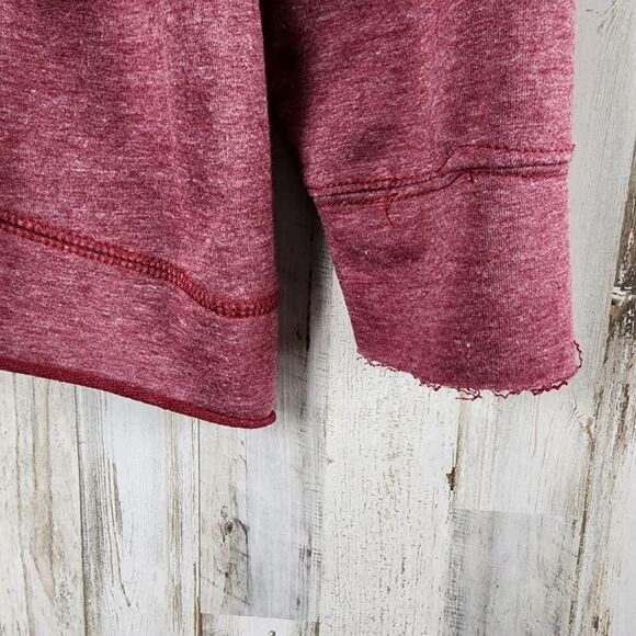 Shein Dropped Shoulder Drawstring Hoodie Maroon Red Size Small - Picture 6 of 9